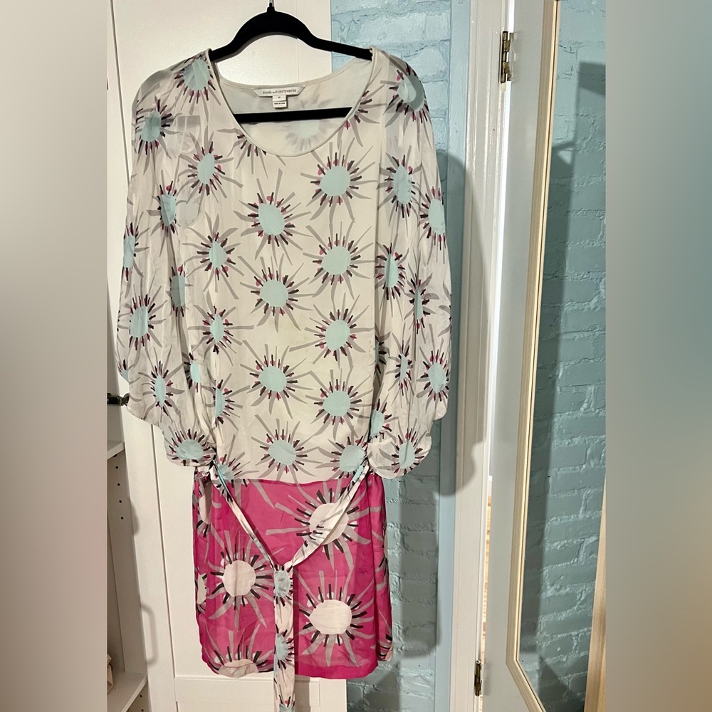 diane von furstenberg mini dress size 10